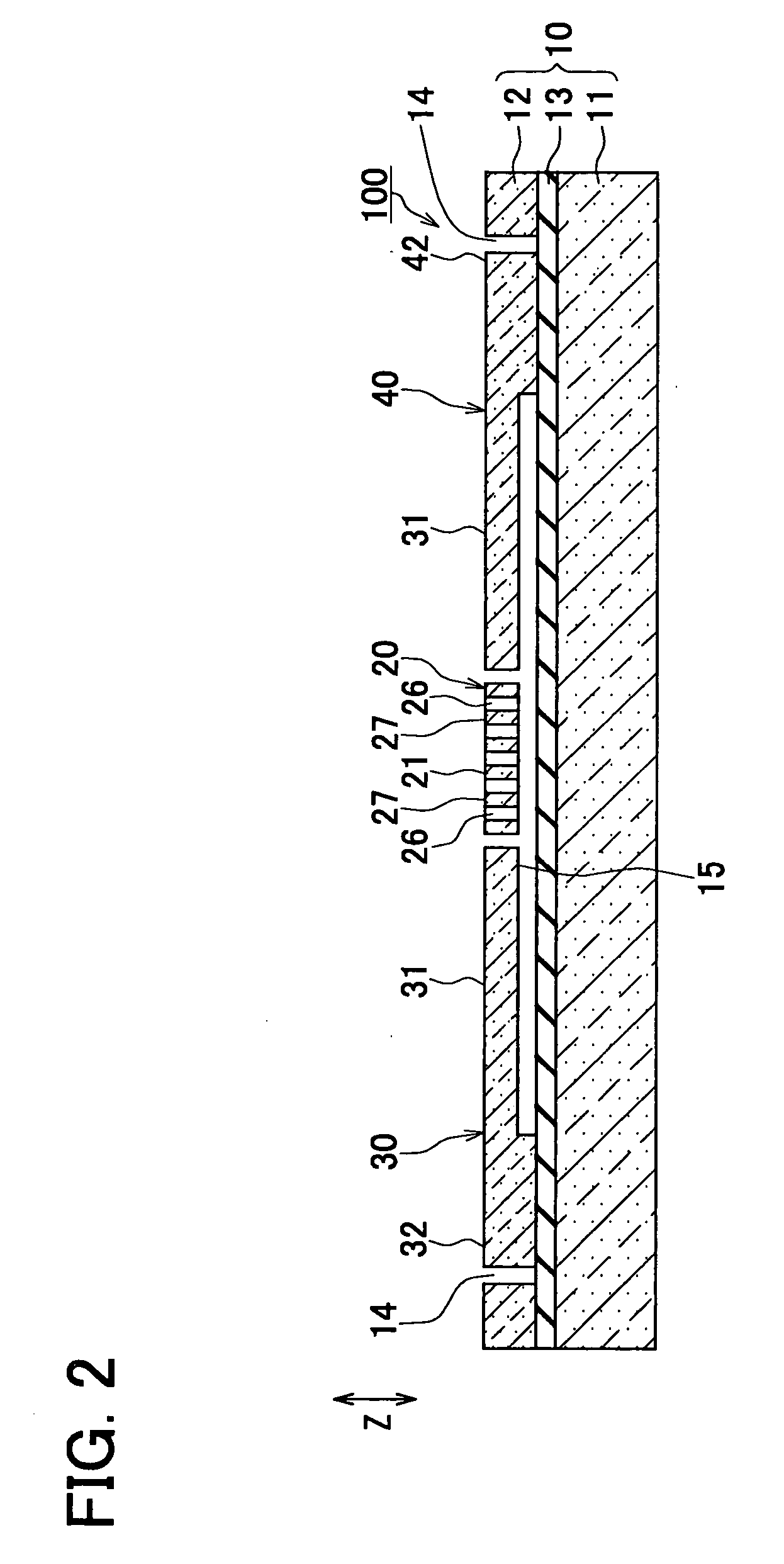 Physical quantity sensor having multiple through holes