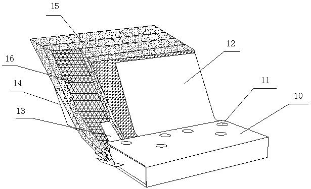 Shield tail sealing brush structure for adding spring plate to improve resilience force