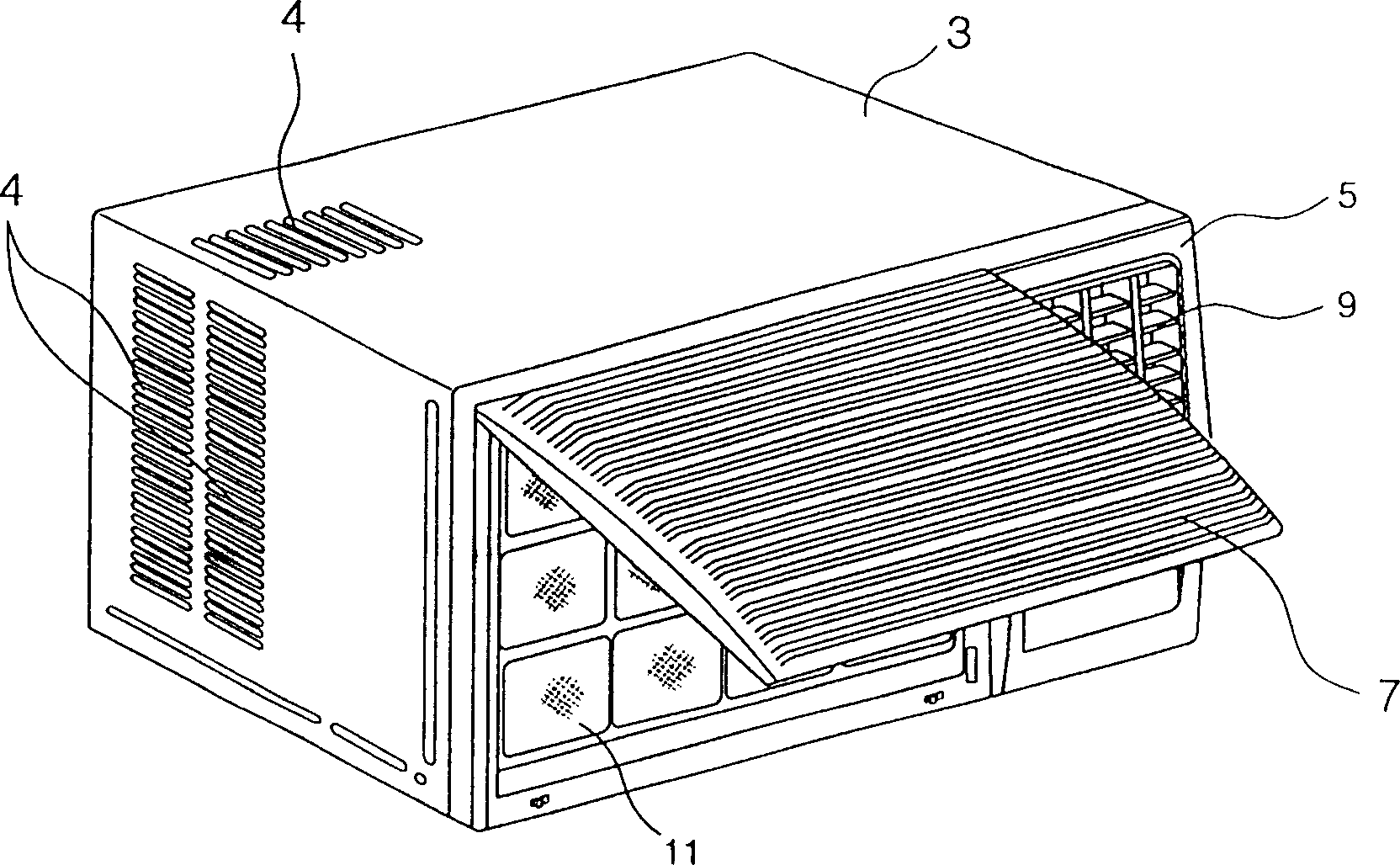 Chassis structure of unitary air conditioner