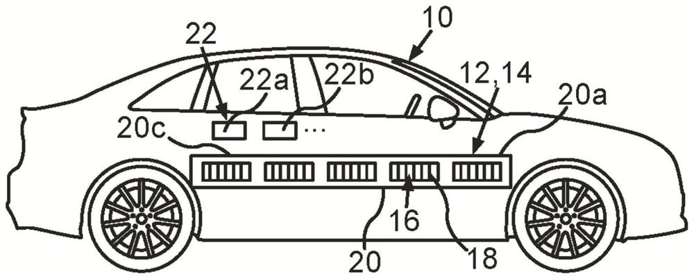 Housing assembly for high-voltage energy accumulator and vehicle