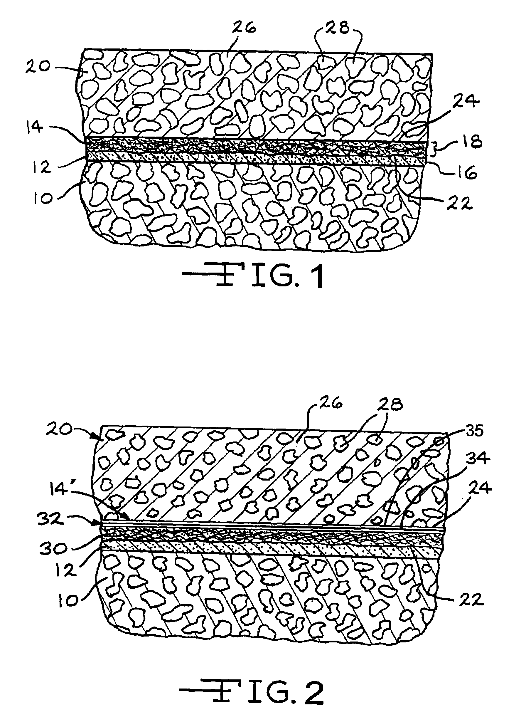 Mats for use in paved surfaces