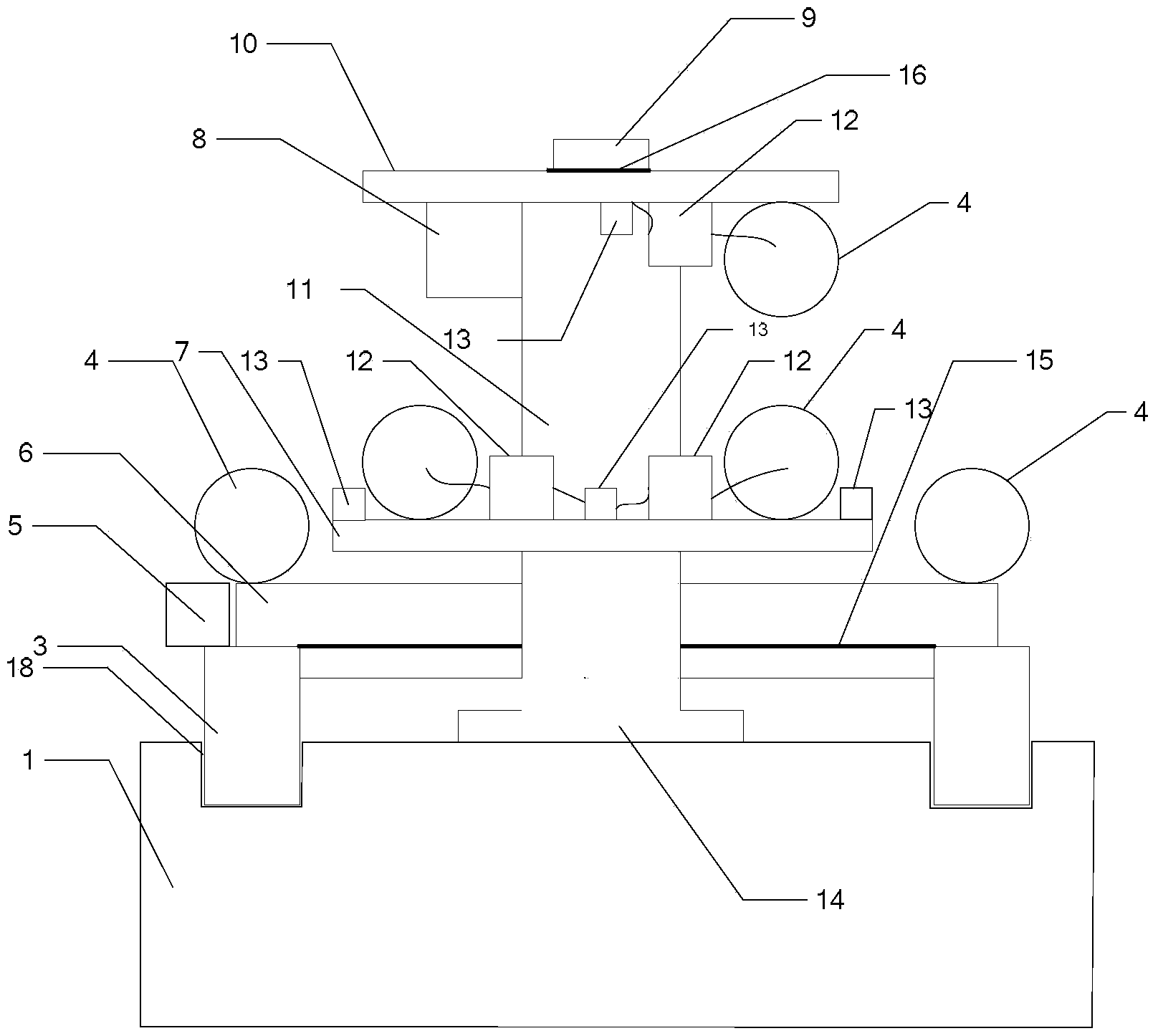 Wireless-transmission-based three-degree-of-freedom space simulator