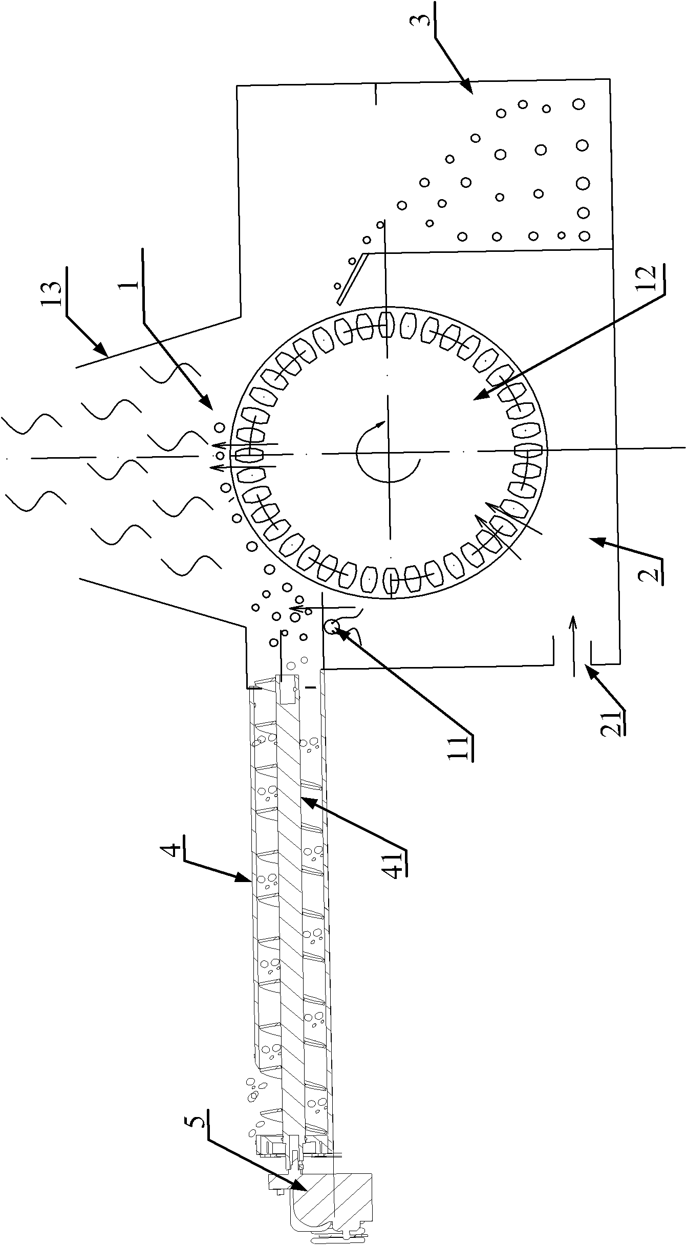 Anti-slagging combustion chamber