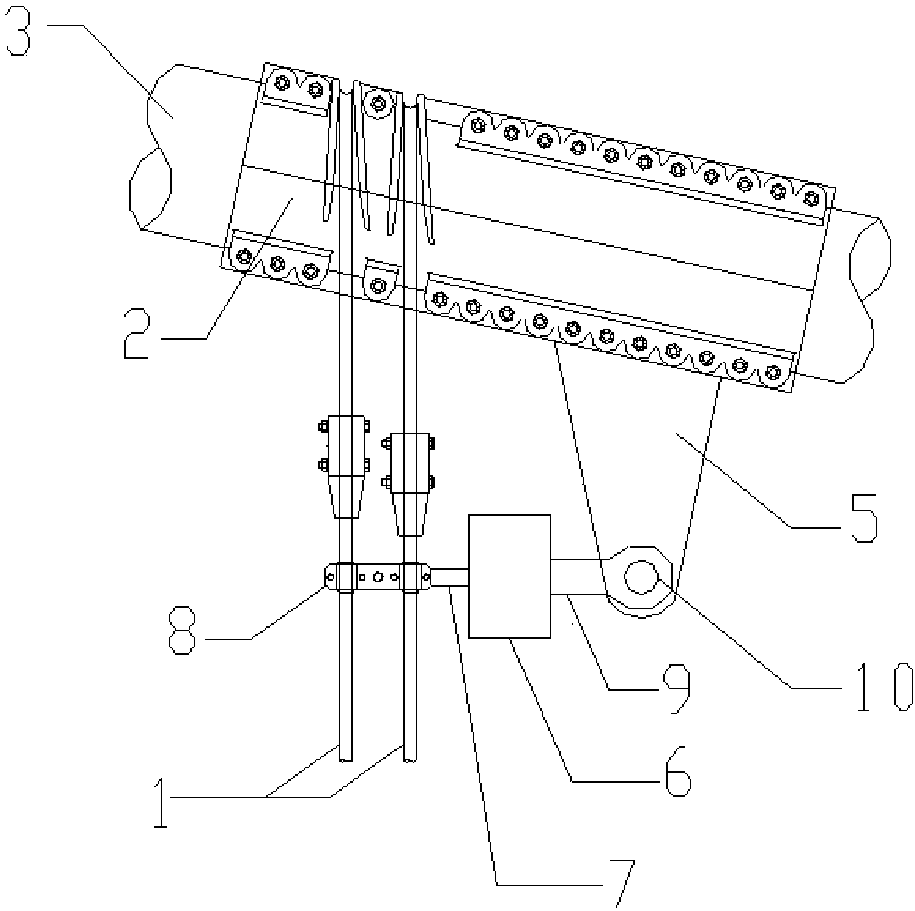 Sling vibration reduction mechanism of large-span suspension bridge