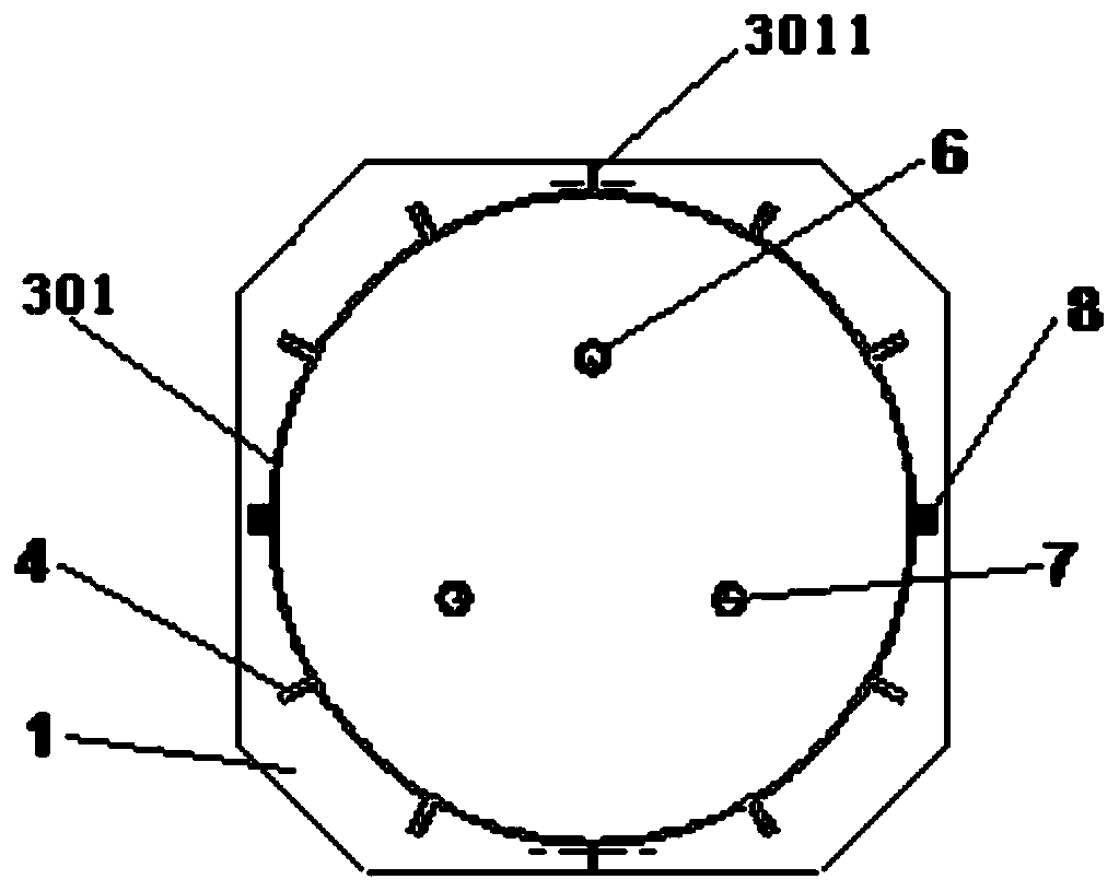 Large direct shear test sample preparation device for microorganism reinforced coarse-grained soil and use method thereof