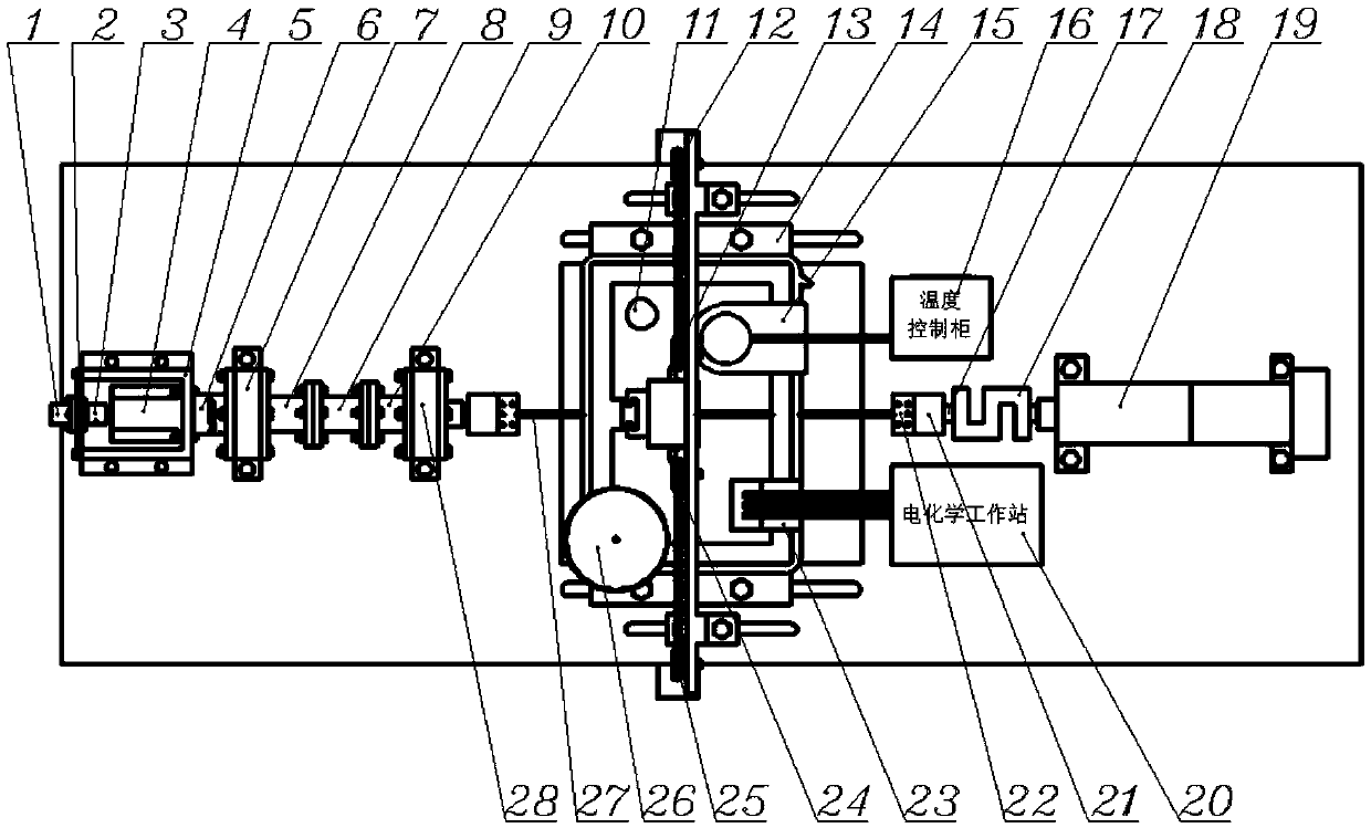 Multiaxis fretting corrosion fatigue damage monitoring device and multiaxis fretting corrosion fatigue damage monitoring method for kilometer deep shaft hoisting rope