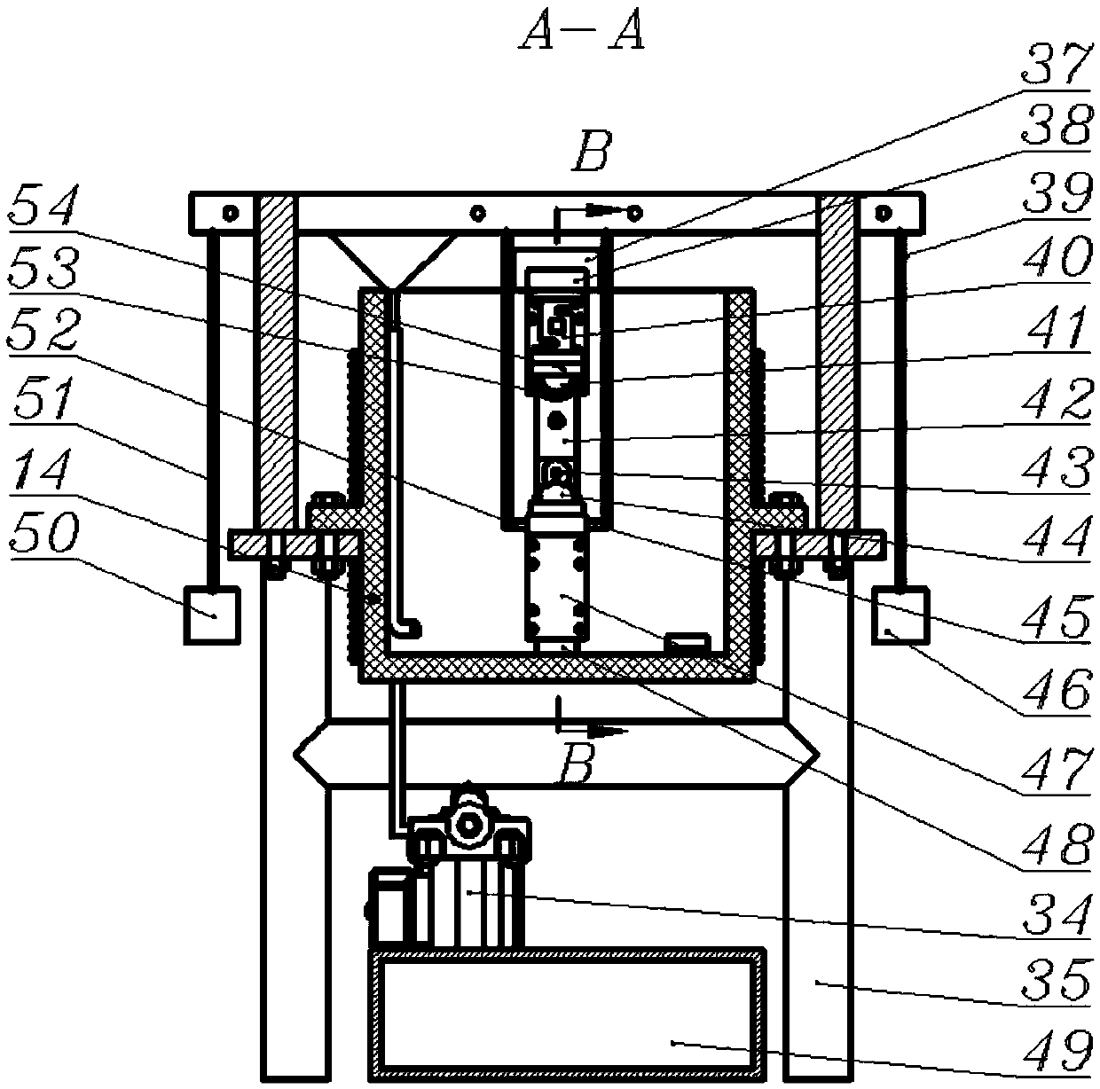 Multiaxis fretting corrosion fatigue damage monitoring device and multiaxis fretting corrosion fatigue damage monitoring method for kilometer deep shaft hoisting rope