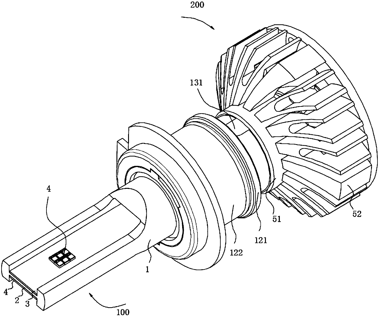 Dual-color LED car light with high heat dissipation