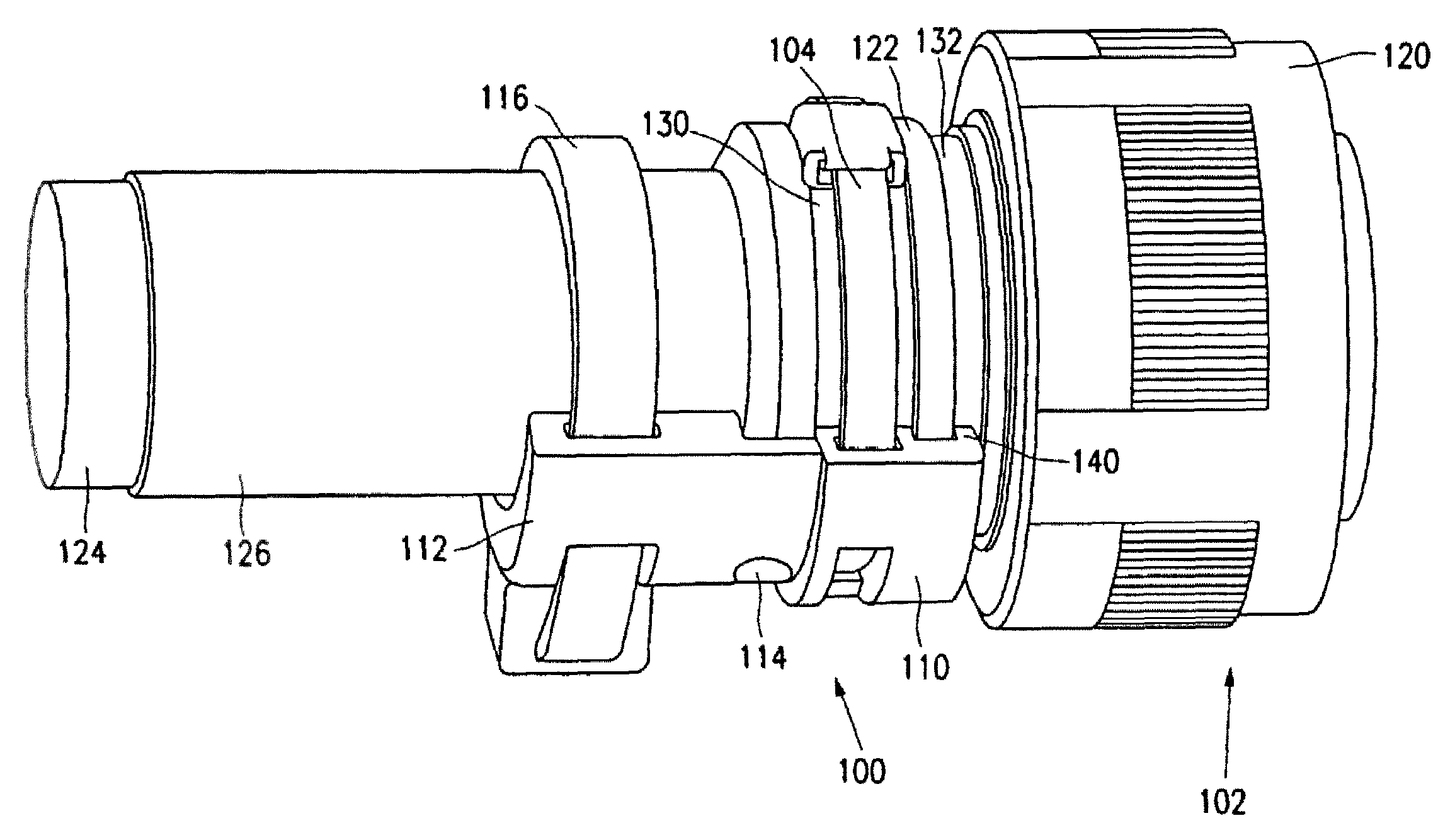 Backshell device for a connector