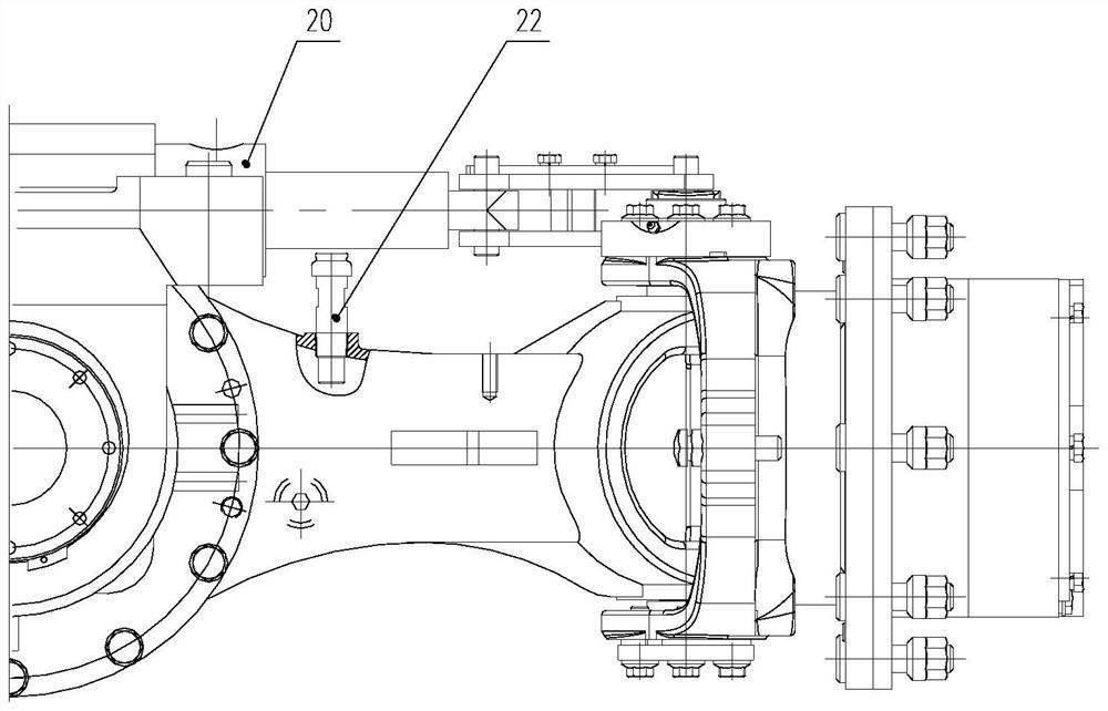 Steering drive axle for forklift