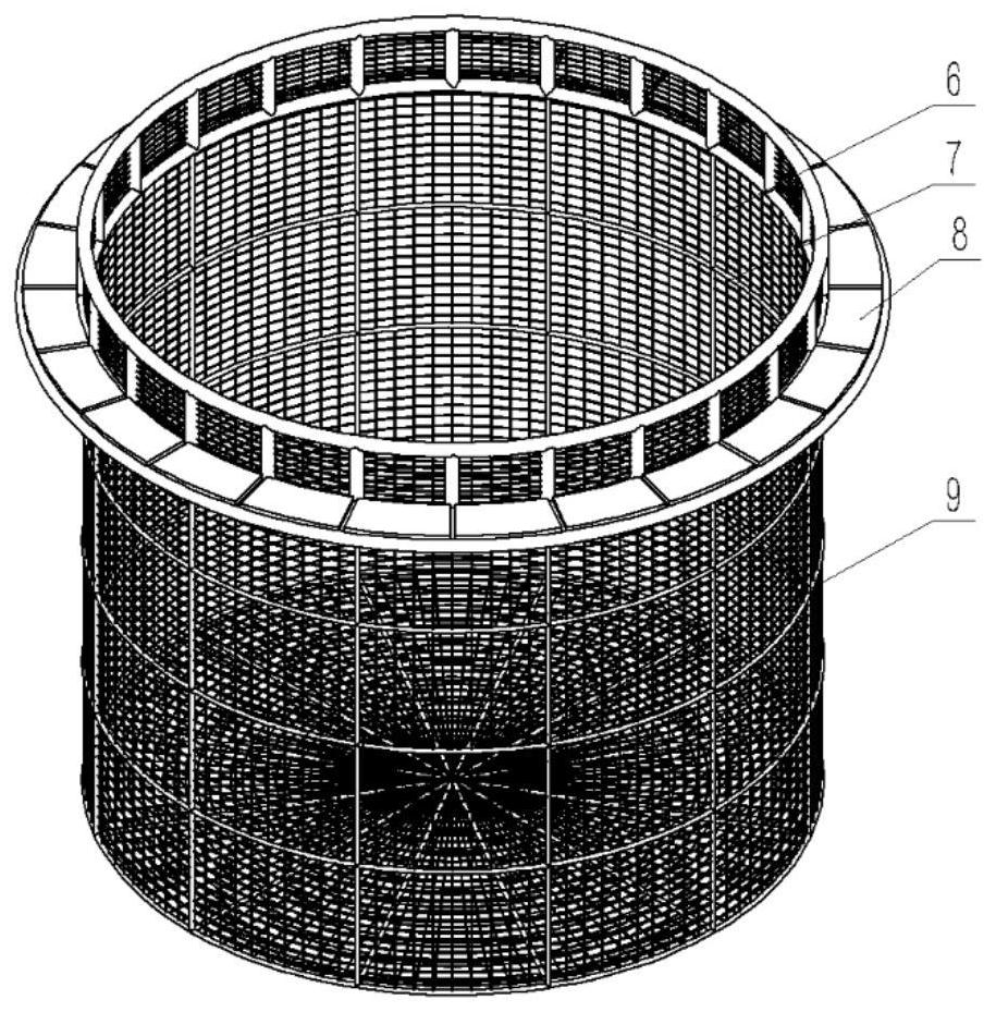 A large-scale aquaculture fishing net suitable for harsh sea conditions with the function of anti-wave and current-blocking power generation