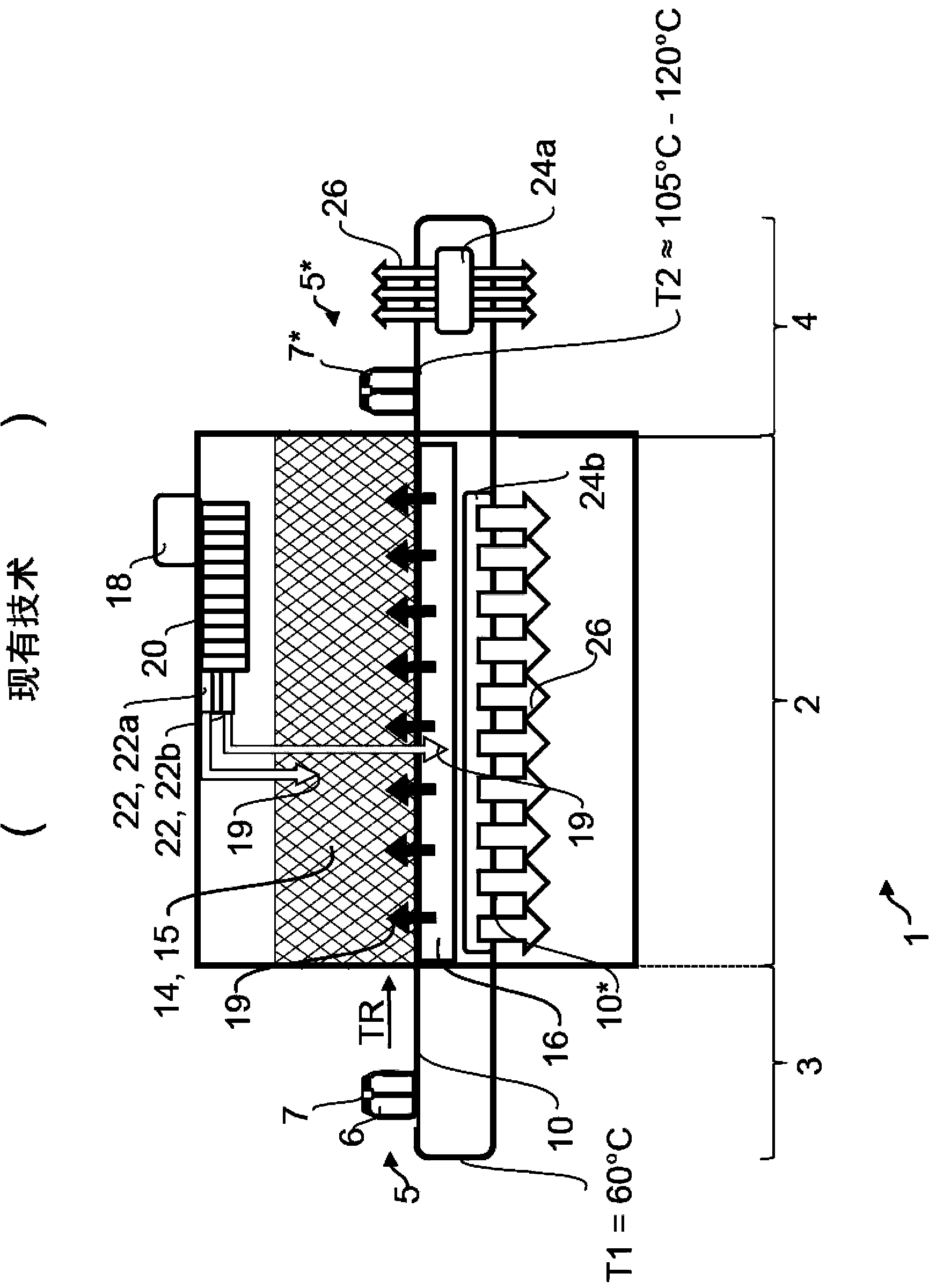 Shrinking device with optimised energy management