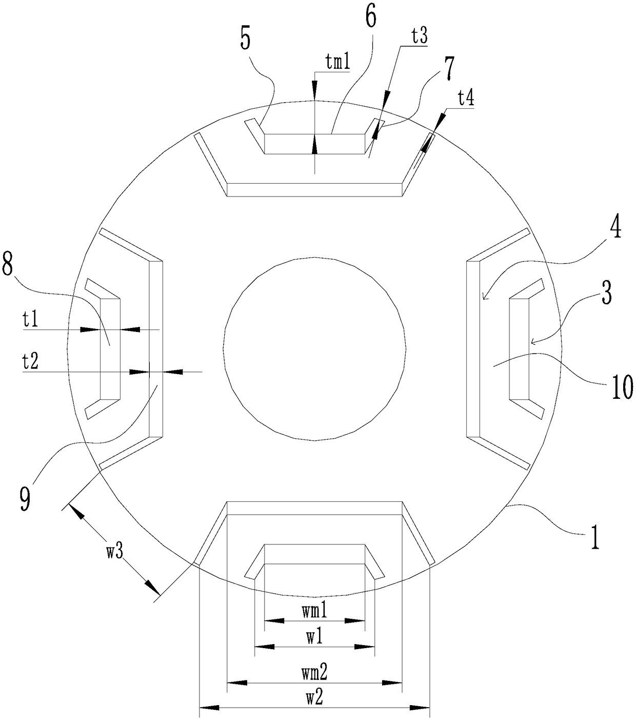 Consequent-pole motor