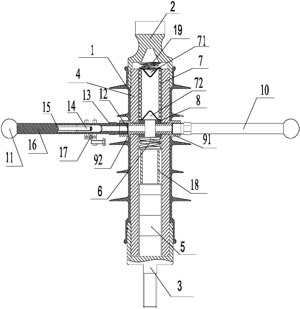 Lightning-proof explosion-proof and anti-disconnection insulator