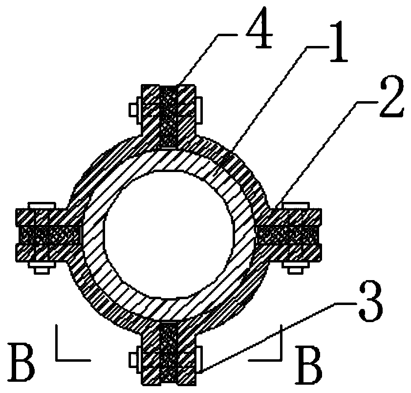 Detachable buckling-restrained reinforcing device for power transmission tower