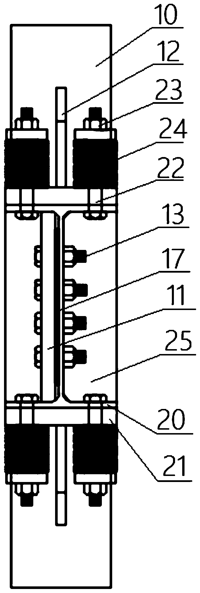 Self-resetting whole assembly type friction energy dissipation steel frame beam-column joint