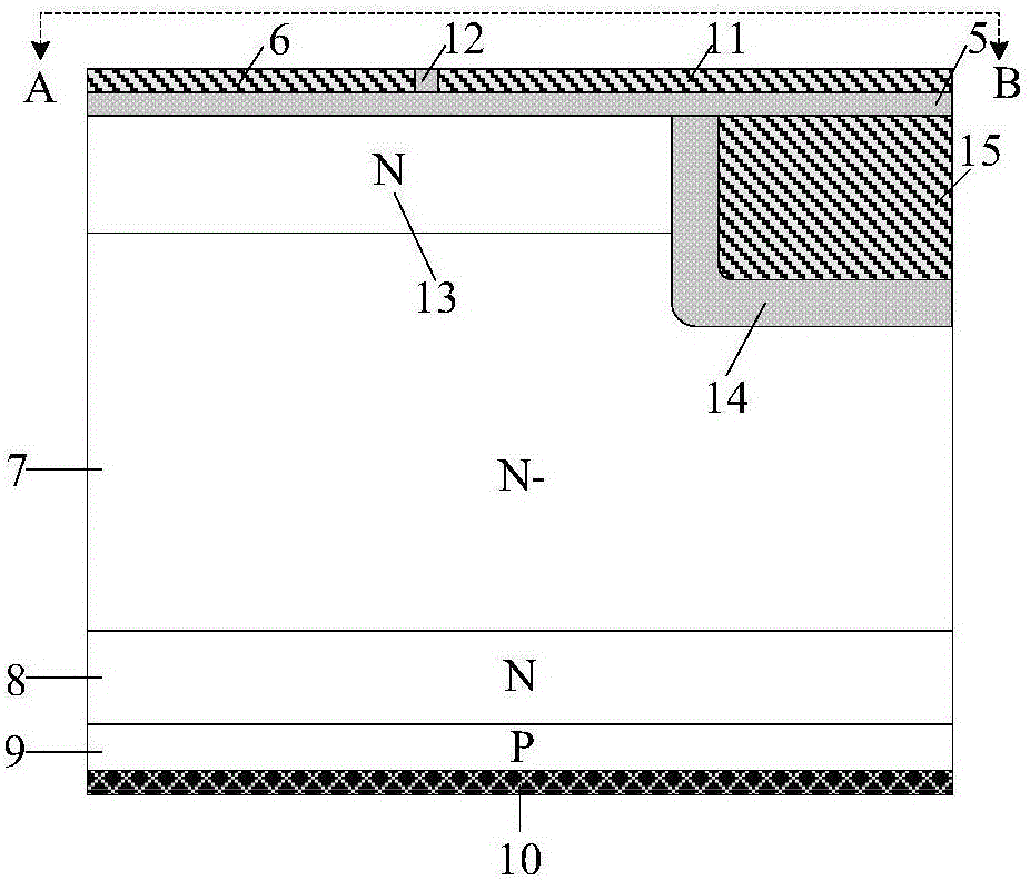 Plane gate IGBT and manufacturing method therefor