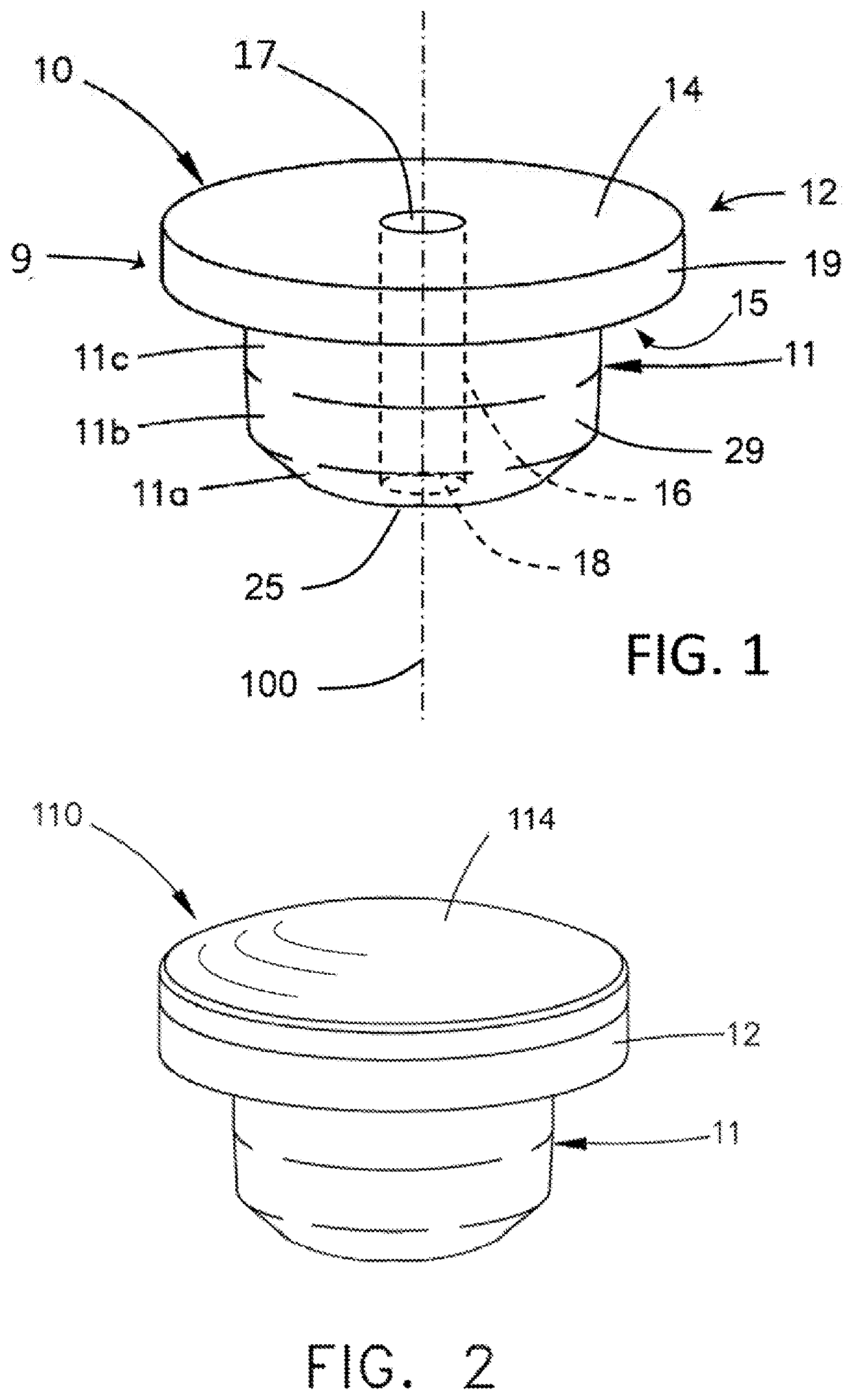 Cartridge for an applicator container