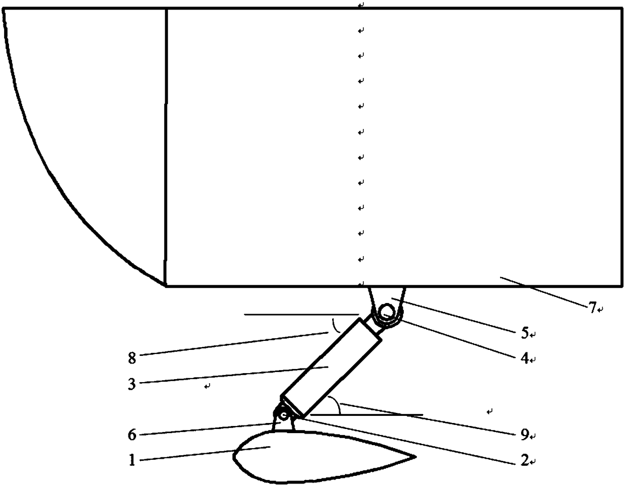 Marine adjustable hydrofoil device