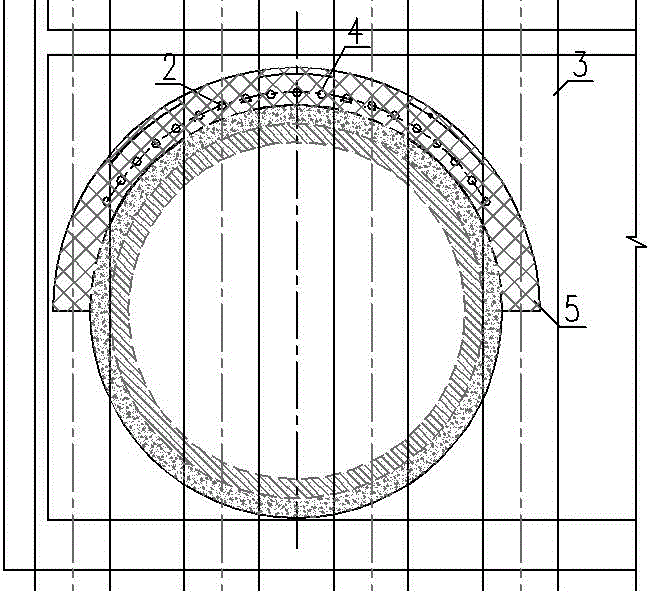 Shield end socket reinforcing system of scree soil layer advance large pipe roof and construction method thereof