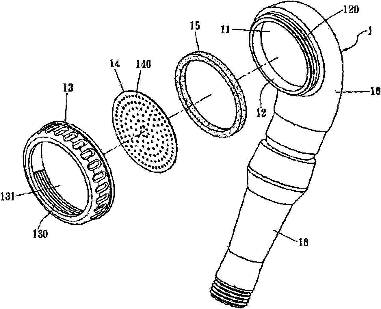 Water-saving filtering shower head