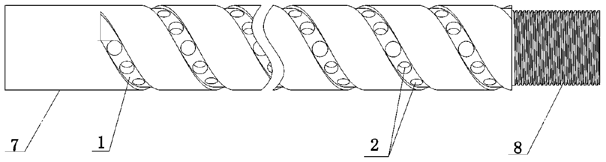 A hole protection drill pipe for pressure relief and internal slag discharge