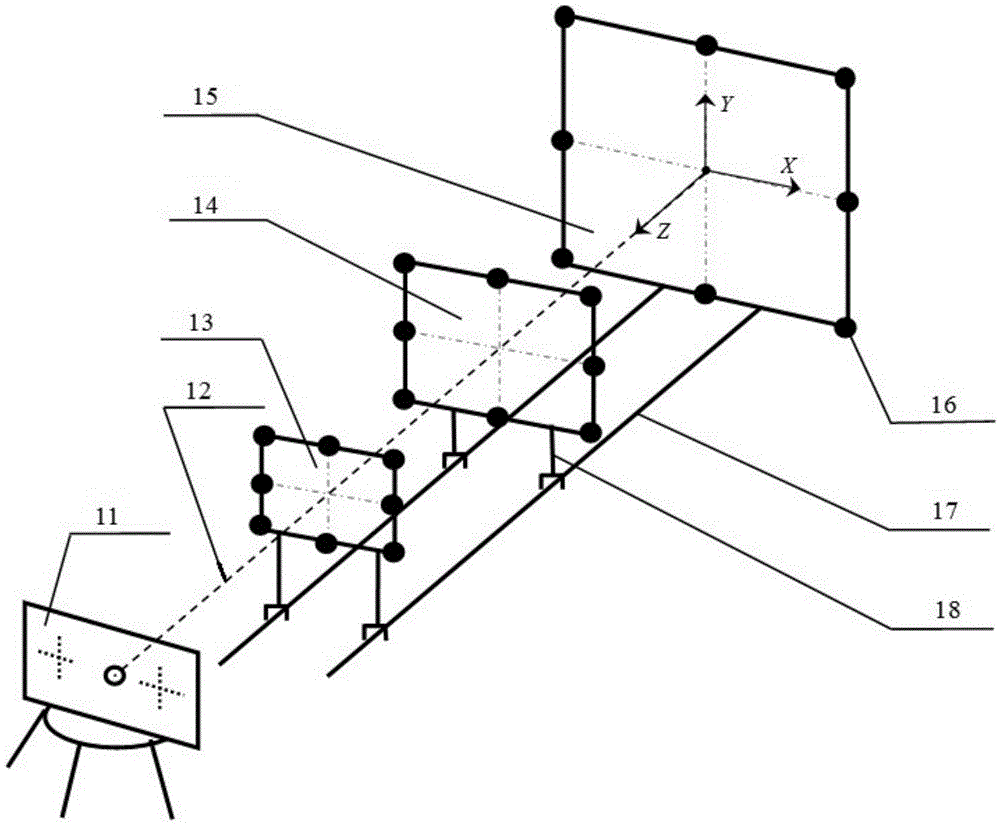 Laser photography measuring system and camera calibration method