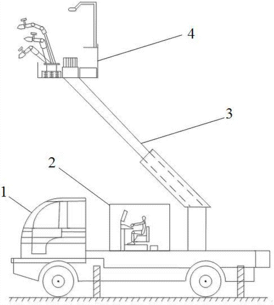 Overlapping method for branched connecting line of hot-line robot