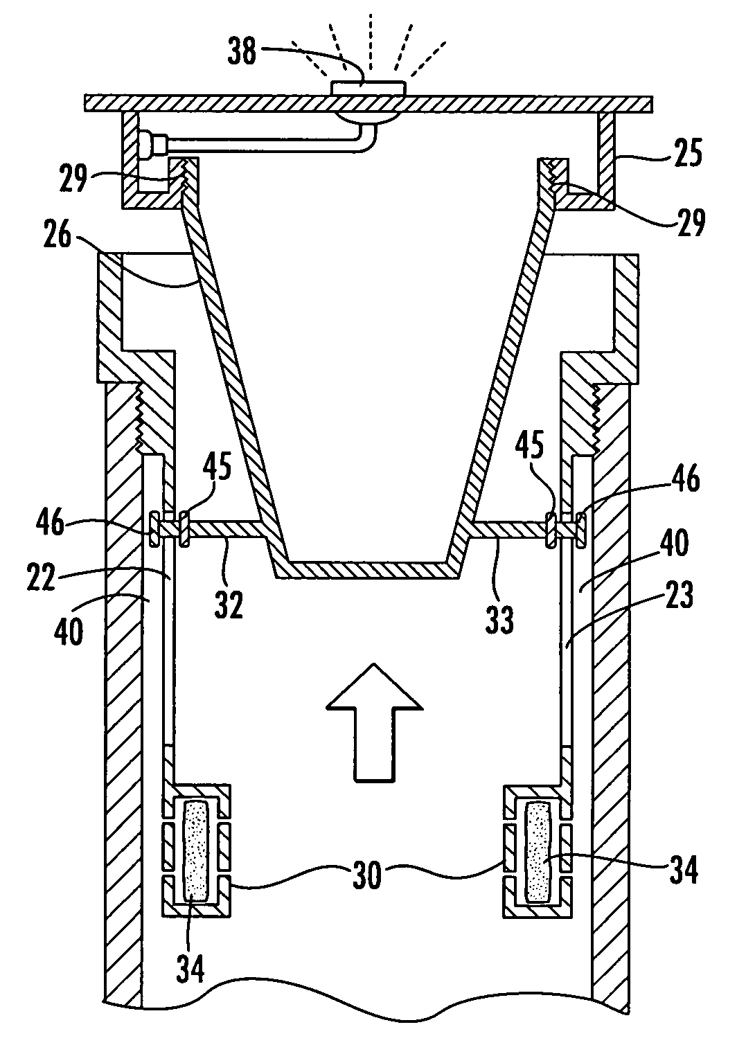 Sewer relief valve with integral disinfectant means