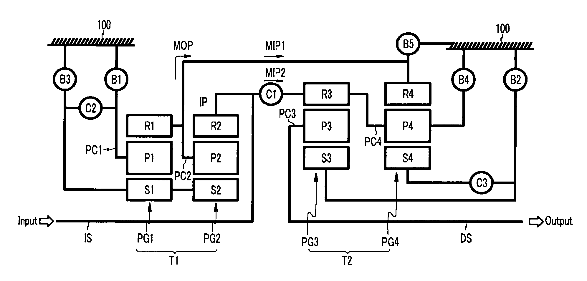 Eight-speed powertrain of automatic transmission for vehicle