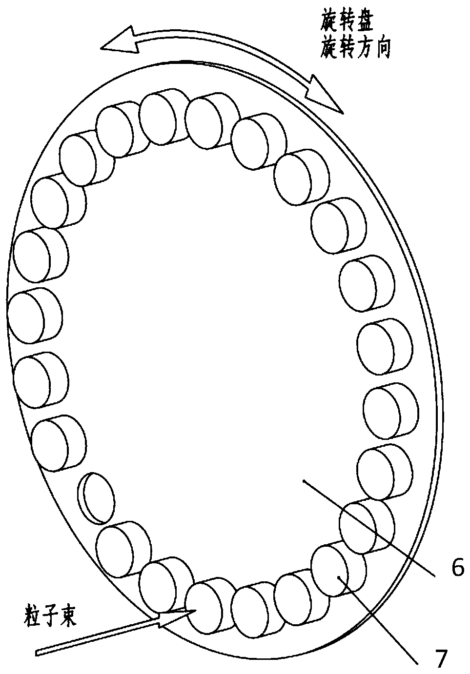 Wheel-shaft particle accelerator energy-reducing device and method for reducing energy in vacuum