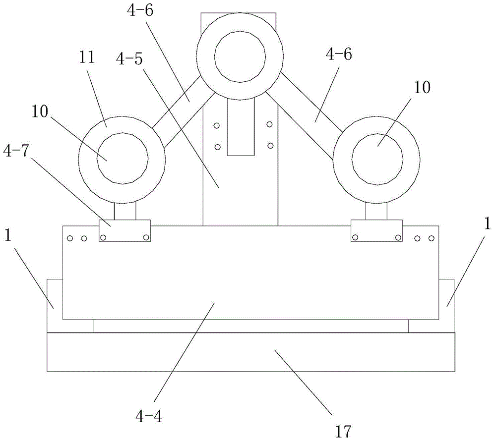 Three-hole-site synchronous drilling-type advanced geological drilling device