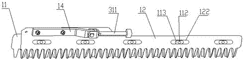 Pruning working head of a tree biomass energy shrub forest