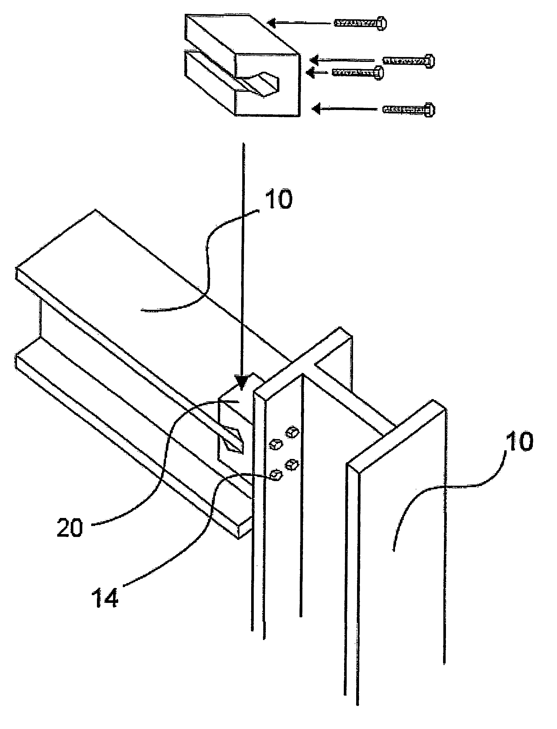 Steel beam coupling device