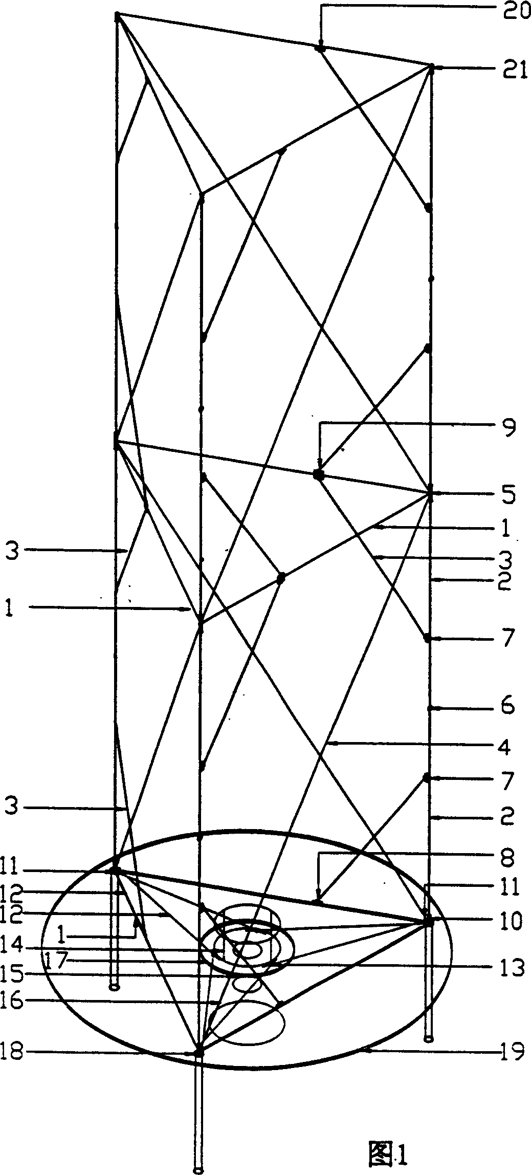 High-rigidity synchronously spreading folded space extension arm