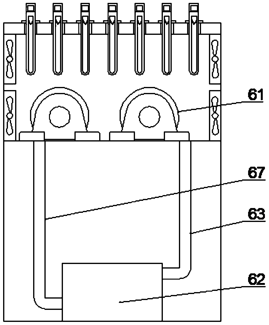 Composite leather flame compounding machine with rapid cooling function and working method thereof