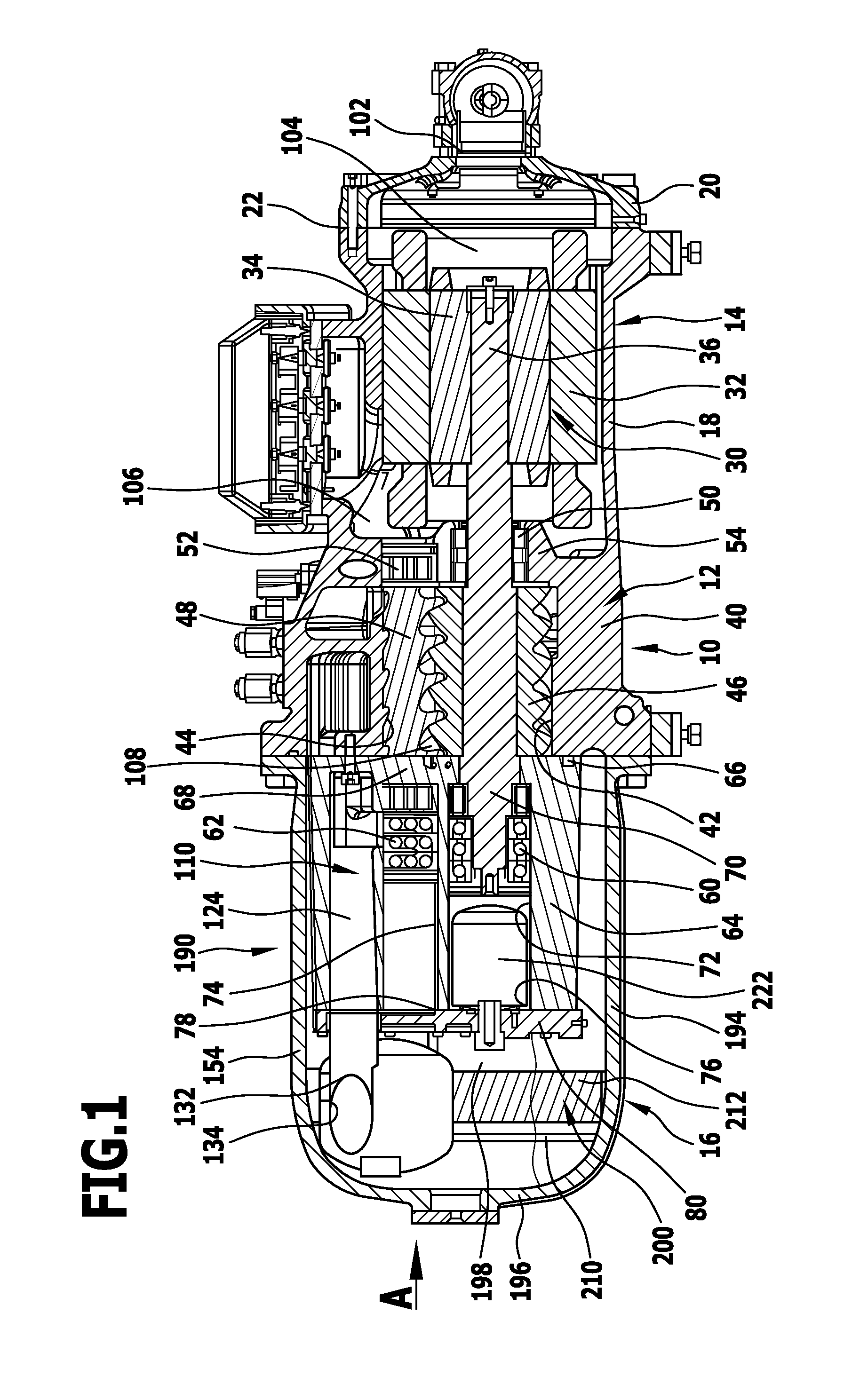 Screw compressor with a sound dampening device that separates lubricant