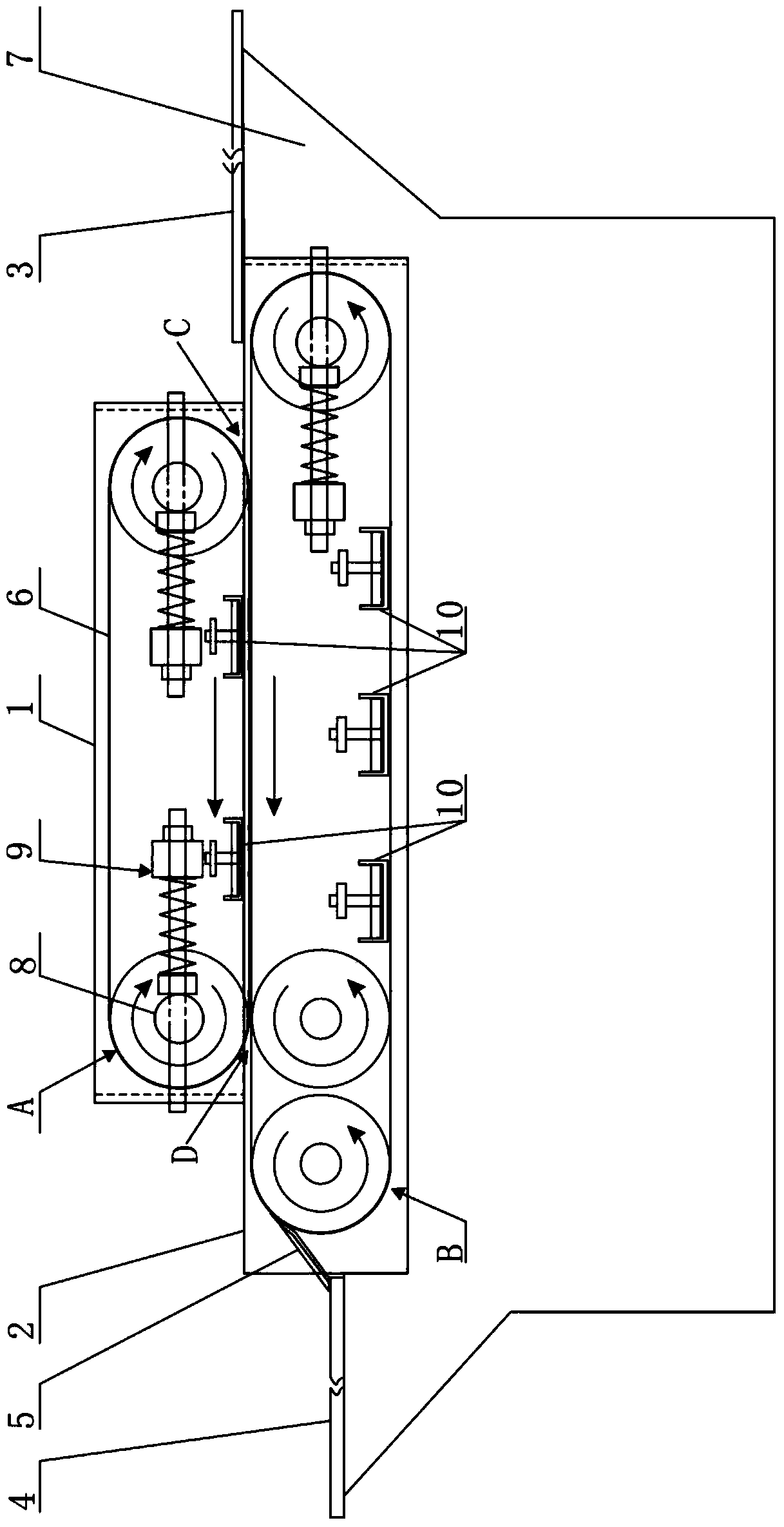 Drum type leather gluing machine and production process thereof