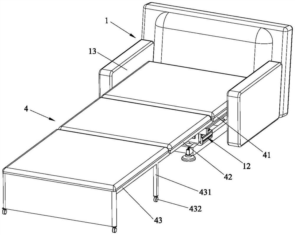 Intelligent electric folding vibration type multifunctional sofa bed