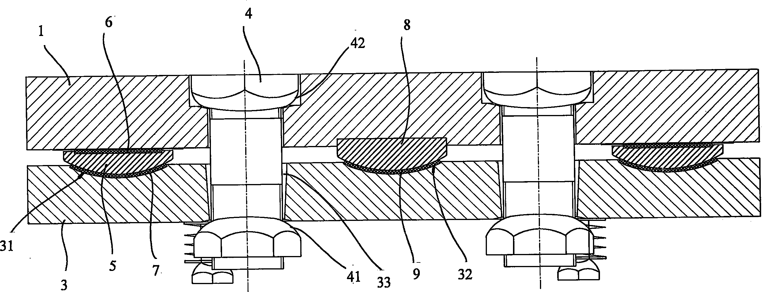 Bridge expansion joint installation of possessing multidirectional displacement capabilities