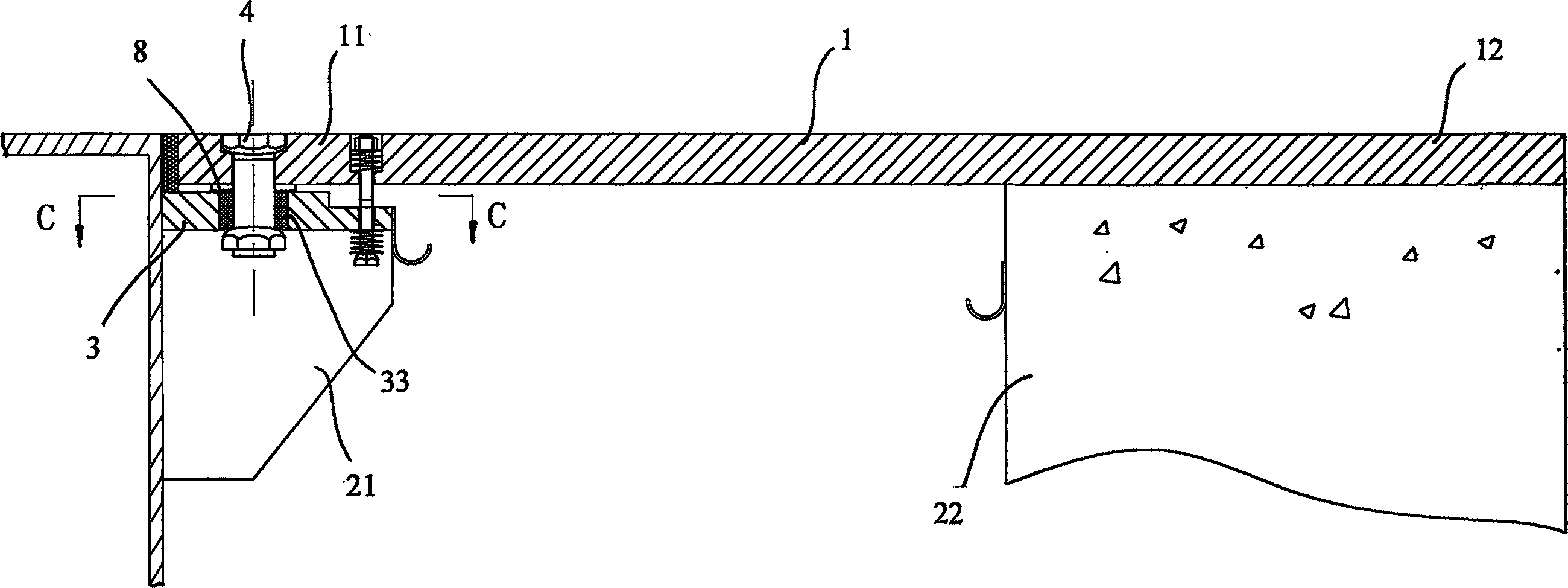 Bridge expansion joint installation of possessing multidirectional displacement capabilities