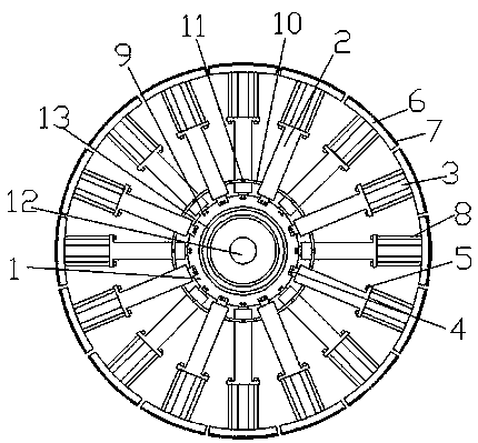 Stair climbing wheel with staggered double-rim structure