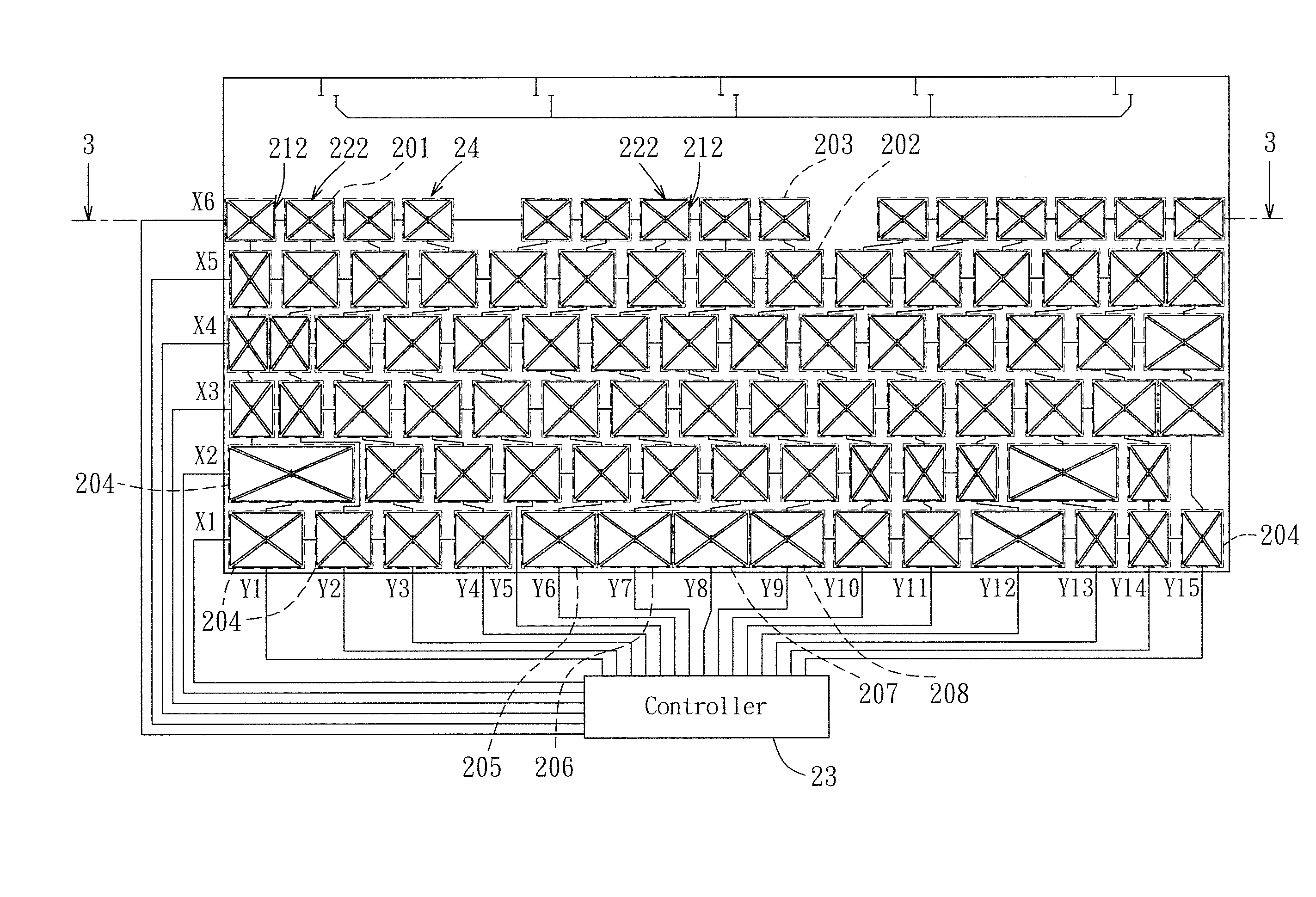 Capacitive touch keyboard