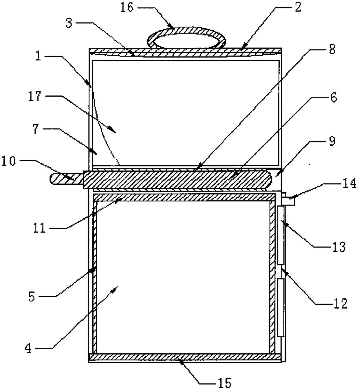 Split-type nuclear medical garbage special garbage can