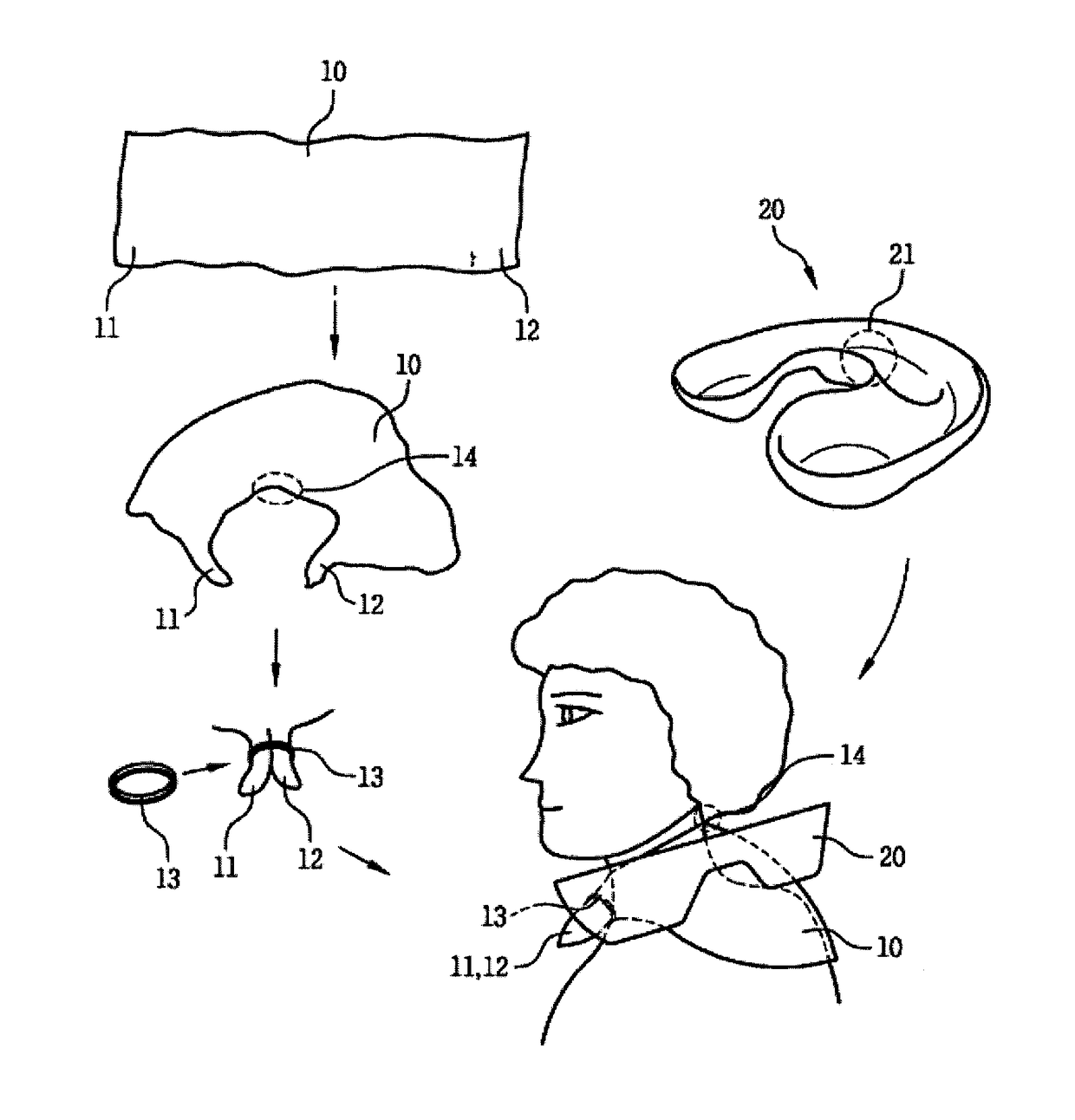 Perming solution absorbing towel