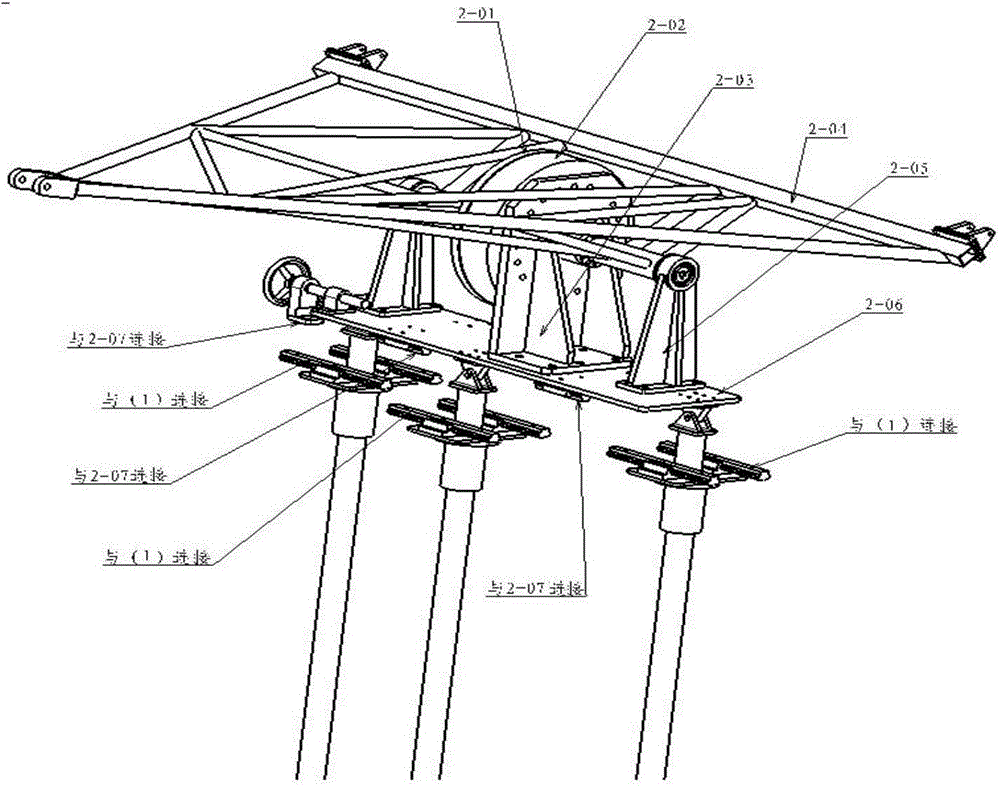 Airplane cabin door installing and posture adjusting device