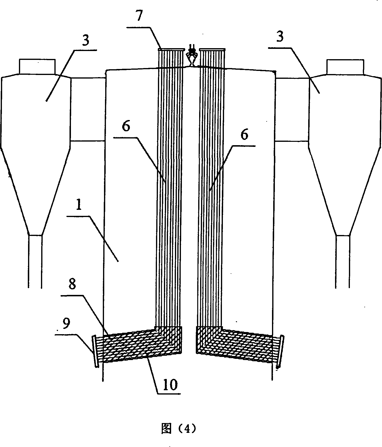 Screen type heated surface arrangement method for fluid bed boiler furnace