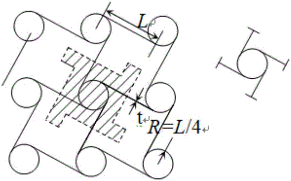 Method for calculating axial compressive stress of novel quadrilateral chiral honeycomb