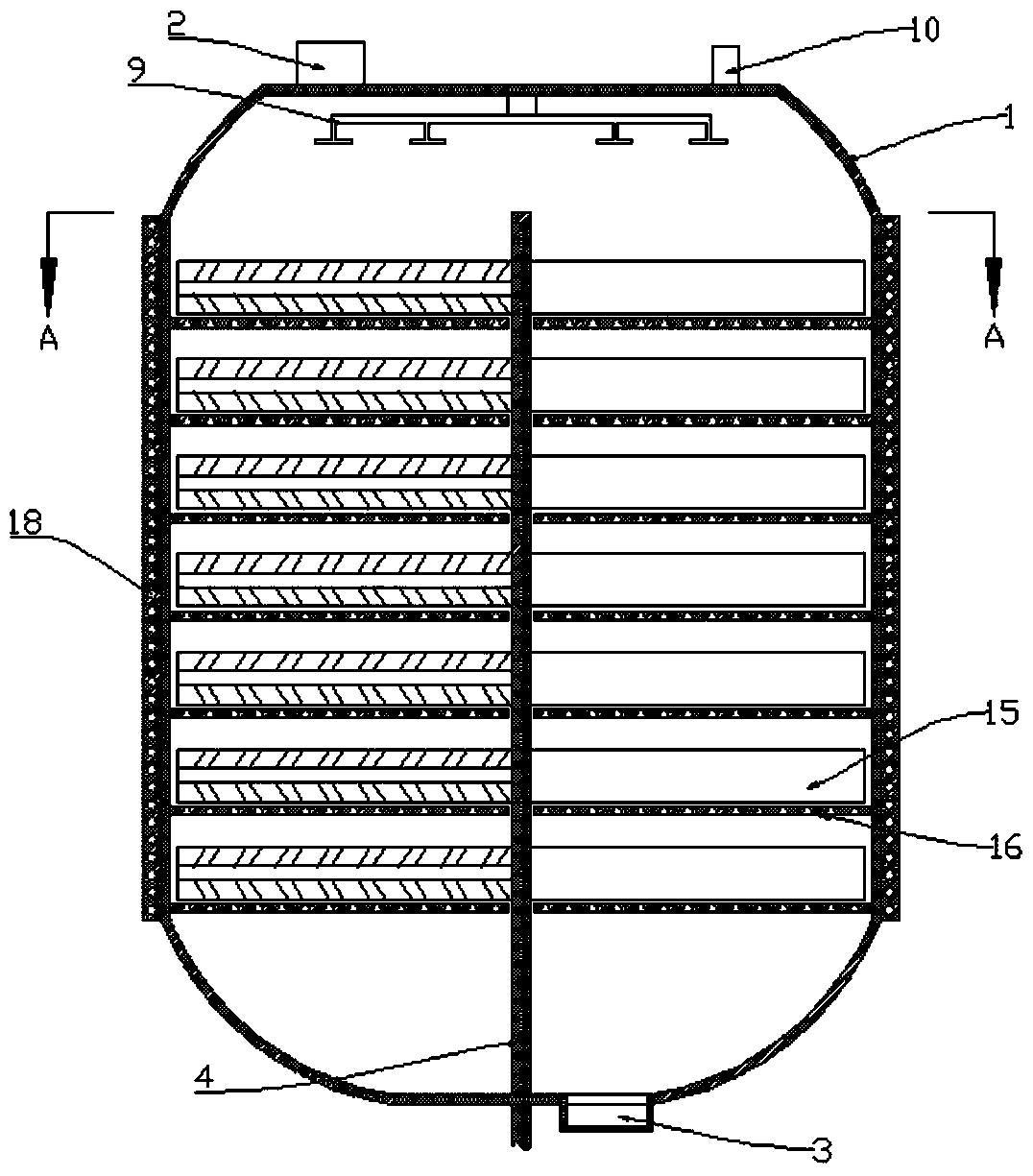 A device for producing biogas by continuous solid-state fermentation