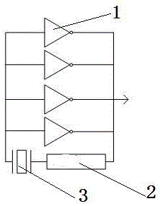 Multi-gate oscillation low-phase-noise constant-temperature crystal oscillator